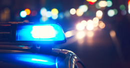 Lightbar on top of a police car